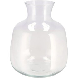 DK Design Bloemenvaas Mira - fles vaas - transparant glas - D24 x H28 cm - Vazen