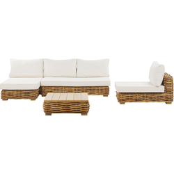 Beliani VARALLO - Loungeset-Natuurlijk-Rotan