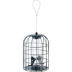 Vogelvoedersilo - metaal - zwart - 26 cm - vogelvoederplek - Vogel voedersilo
