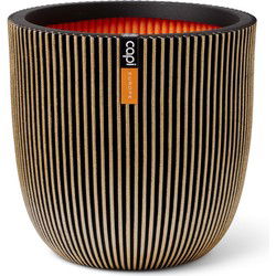 Pot bol Groove H41 cm zwart goud I