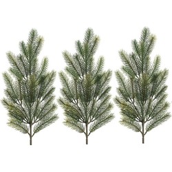 3x Kerstversiering dennentakken/dennentakjes groen 66 cm - Decoratieve tak kerst