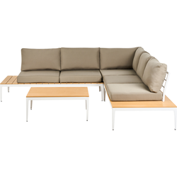 POSITANO - Loungeset voor 5 - Donkergrijs - Kunsthout