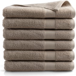 DoubleDry Handdoek Hotel Collectie - 6 stuks - 70x140 - taupe