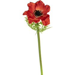 Kunstbloem Anemone Deluxe 43 cm rood