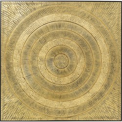 Kare Wanddecoratie Circle Gold 120x120 cm