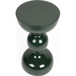 Bijzettafel Rond - Metaal Groen - 31x31x59cm - Lars