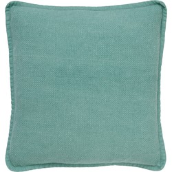 Dutch Decor BOWIE - Sierkussen 45x45 cm - van gewassen katoen - Jadeite - lichtgroen - Dutch Decor