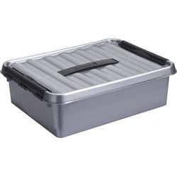 Sunware opbergbox - grijs - 10L - 40 x 30 x 11 cm - Opbergbox