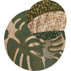 Beliani BAYAT - Gevlochten-Beige-Jute