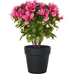 NOVELLA - Kunstplant - Groen/Roze - Synthetisch materiaal