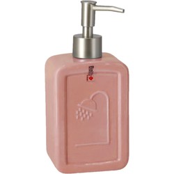 Zeeppompje/zeepdispenser roze keramiek 18 cm - Zeeppompjes