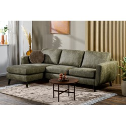 Hoyz Collection - Bank Drava - 3 Zitsbank Hoek zowel Links als Rechts - 258x155x83 - Groen