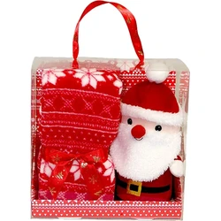 Unique Living - Giftbox Snowflake Santa Red - 90x75cm