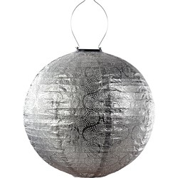 DE - LUMIZ Solar Lampion Lace Rond - 30 cm - Zilver
