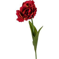 Papegaaitulp l66cm rood/oranje kunstbloem Louis Maes