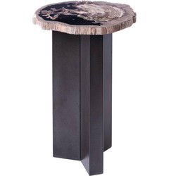 PTMD Bijzettafel Jisse - 30x35x53 cm - Hout - Zwart