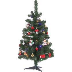Black Box Trees Joy Kunstkerstboom met 26 Ornamenten en LED Verlichting - H90 x Ø50 cm - Groen