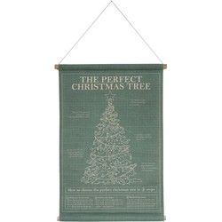 HK-living kerst schoolplaat, poster op canvas perfect christmas tree 59x92x2,5cm