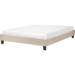 Beliani ROANNE - Tweepersoonsbed-Beige-Polyester