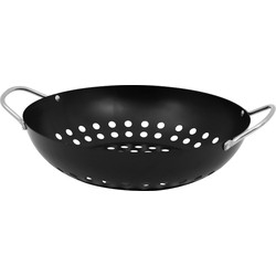 Orange85 Barbecue Pan - Wok - Grill - Zwart - 28cm - Metaal