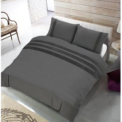 Hotel Home Collection - Dekbedovertrek - Devon - 200x200/220 +2*60x70 cm - Antraciet