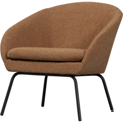 WOOOD Fauteuil Ditte - Bouclé - Cognac - 72x69x68