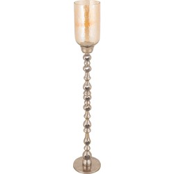 PTMD Windlicht Tracy - 22x22x125 cm - Glas - Champagne