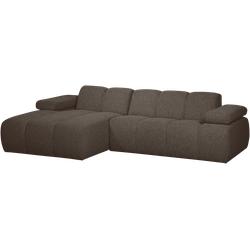 WOOOD Mojo Chaise Longue Bank Links - Bouclé - Bruin Melange