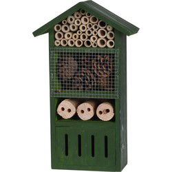 Insectenhotel - groen - hout - bijenhuis - 33 cm - Insectenhotel