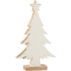 Kerstboom | Hout | Wit | 18.5x4x (h)32 Cm