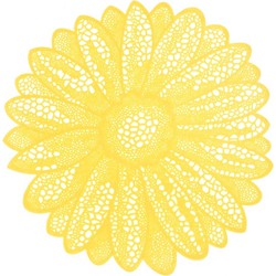 Unique Living - Placemat Flower 38cm Ø Yellow