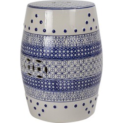 Fine Asianliving Keramische Kruk Blauw Wit Geo Dots Handgemaakt