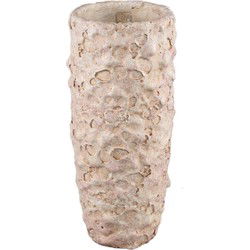 PTMD Bloempot Romas - 20x20x45 cm - Cement - Roze