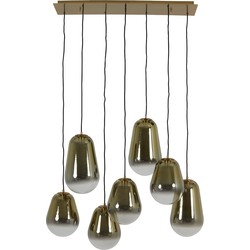 Light&living Hanglamp 7L 100x35x69 cm MAEVE glas goud-helder+goud