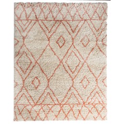 Furntastik Paredes Karpet, 160x230 cm, naturel/roze