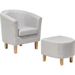 HOLDEN - Fauteuil - Lichtgrijs - Polyester