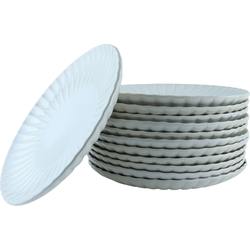 OTIX Dinerborden - Bordenset - 12 Persoons - Onderborden - 32cm - Wit - Keramiek - SOLIS