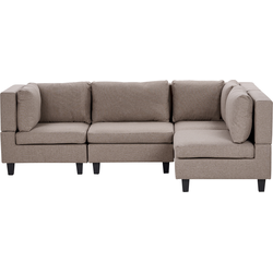 UNSTAD - 4-zitsbank modulair - Bruin - Linkszijdig -  Polyester