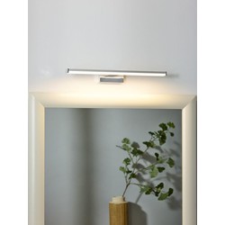 Rechthoekige hedendaagse wandlamp LED 8W 3000K IP44 mat chroom