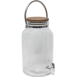 Svenska living Limonade/drankdispenser - 6L - glas - 18 x 21 x 31 cm - Drankdispensers