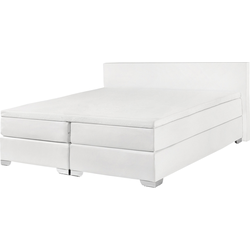 PRESIDENT  - Boxspringbed - Wit - 140 x 200 cm - Kunstleer