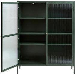 Vitrinekast Groen - 40x110,9x140cm - Metaal - Kast Bronco