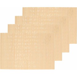 Set van 10x stuks placemats naturel bamboe 45 x 30 cm - Placemats