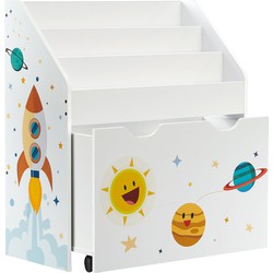 Opbergrek voor kinderen met boekenkast - H70 cm