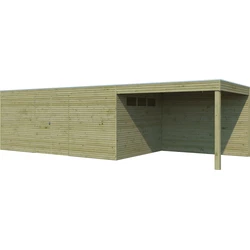 Woodlands blokhut QB groen geïmpregneerd, 810 x 300 cm