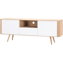 Ena tv sideboard 160 houten tv meubel whitewash - 160 x 42 cm