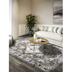 Villeroy & Boch - laagpolig vintage vloerkleed Henry - Creme / Bruin - 200x280 cm