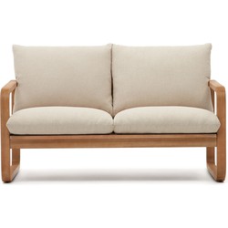 Kave Home - Sacaleta 2-zitsbank in massief eucalyptushout 142 cm