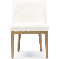 Riviera Maison Whister Dining Chair, faux fur, snow