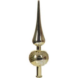 Decoris - kerstboom piek - goud - plastic - H23 cm - kerstboompieken